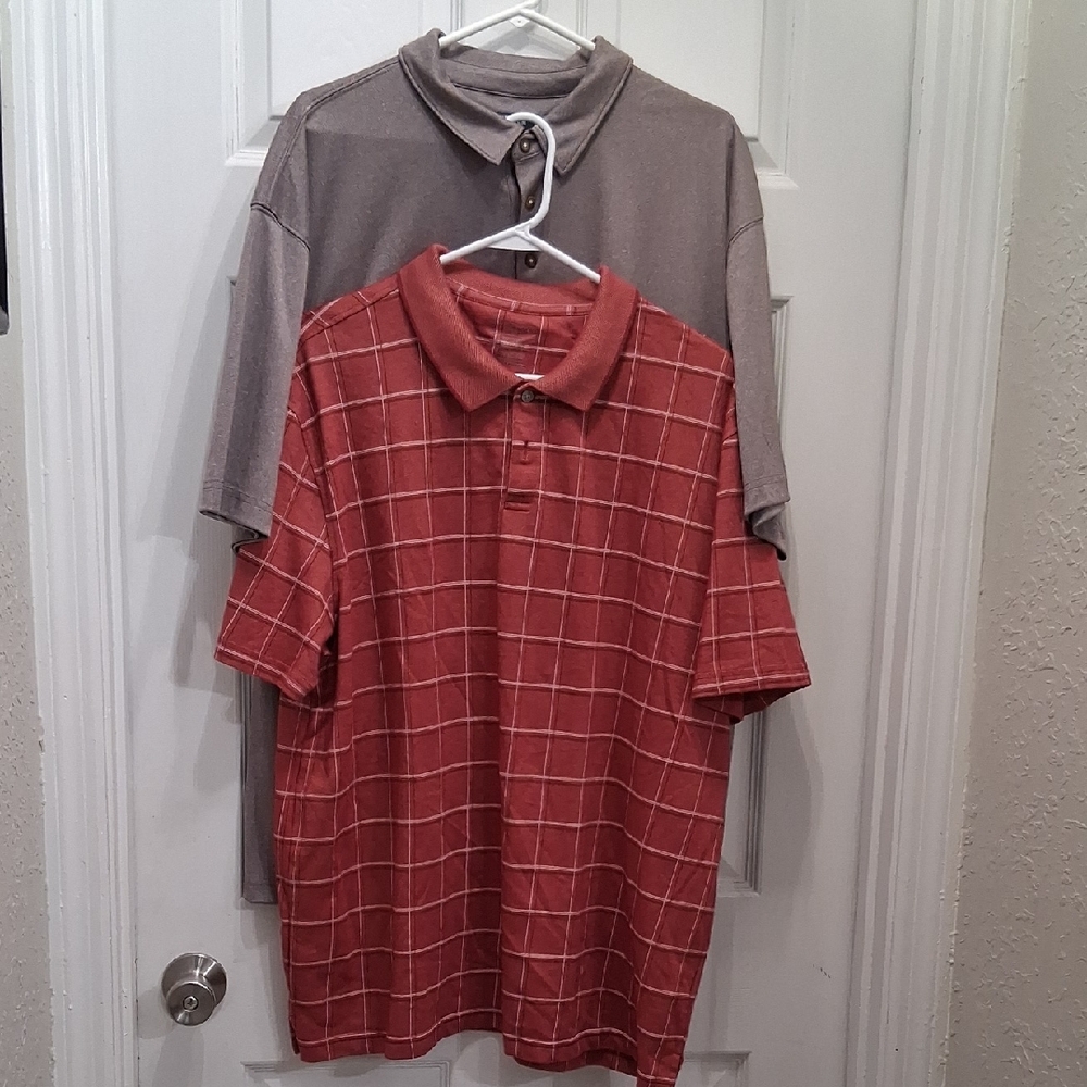 Men's Red and Gray Polo Shirts